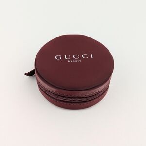 Gucci Burgundy Round Zip Beauty Case